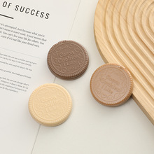 简约ins可爱奥利奥巧克力饼干镜子户外便携随身镜迷你折叠化妆镜