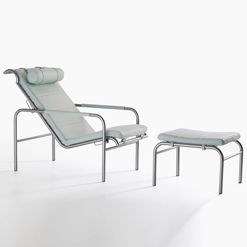 Sillón minimalista italiano Genni Lounge Chair sillón reclinable Zanotta Genni