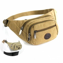 新款帆布腰包男多功能大容量生意收银钱包腰包女户外运动旅游胸包