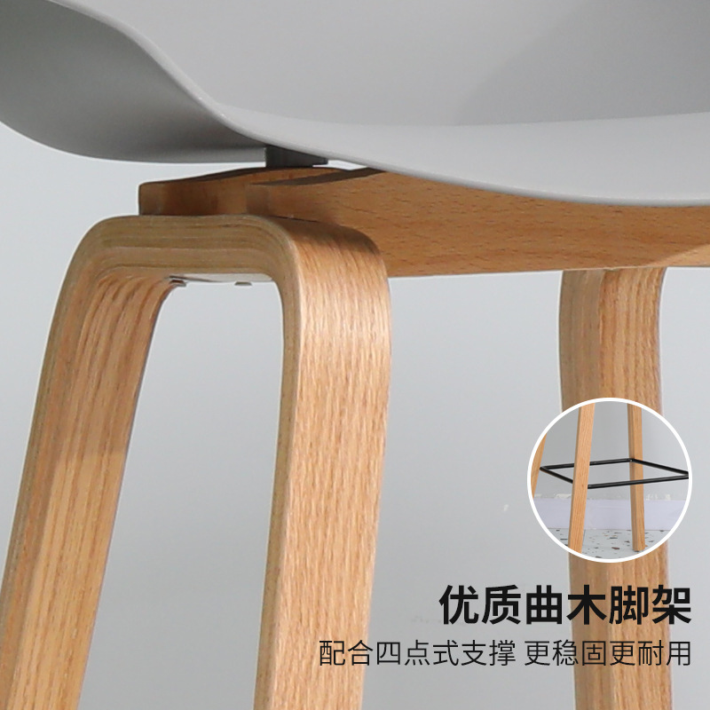 Foshan Net rojo verde bar silla alta simple Nordic Silla de ocio taburete de plástico taburete de bar en casa silla de la barra alta Luz de lujo image 6