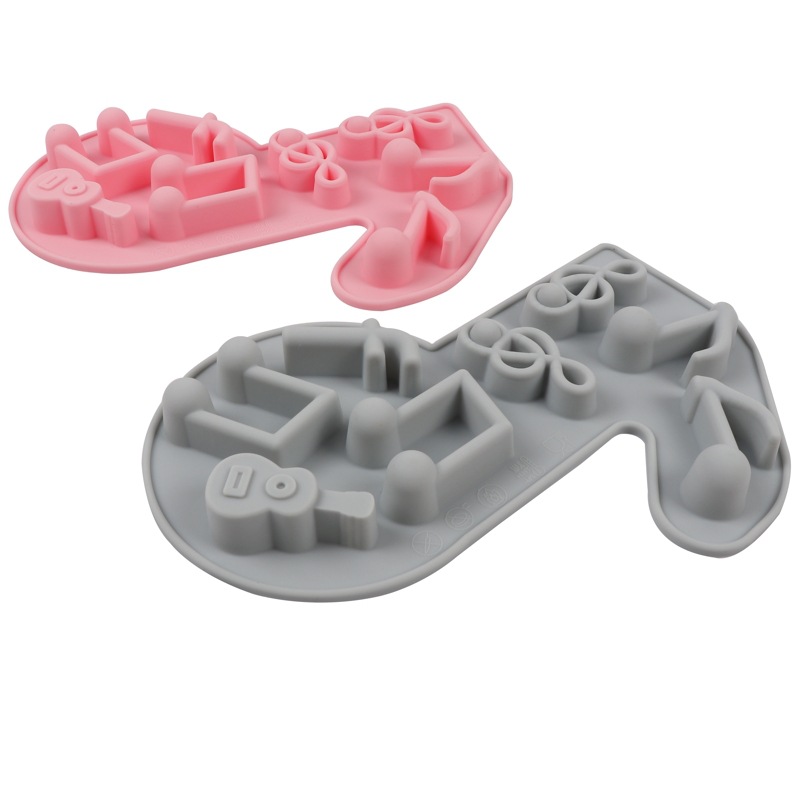 DIY molde para hornear nota musical pastel de chocolate molde guitarra fondant jalea bandeja de hielo fondant molde de silicona