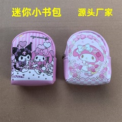 漫画 PU ミニスクールバッグ小銭入れかわいいクロミシナモンドッグ子供小銭入れヘッドフォンバッグコインバッグ