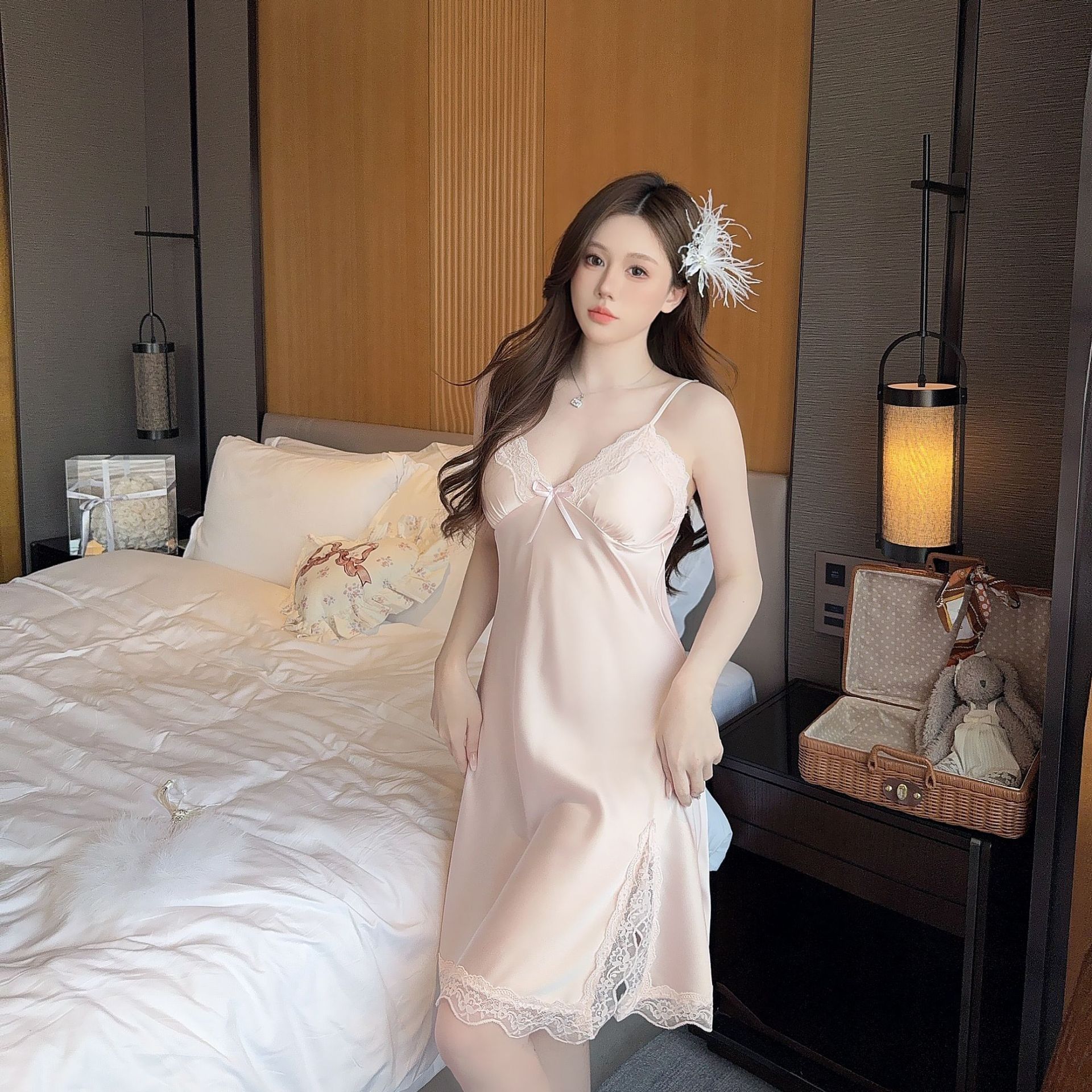 라이트 핑크 스커트