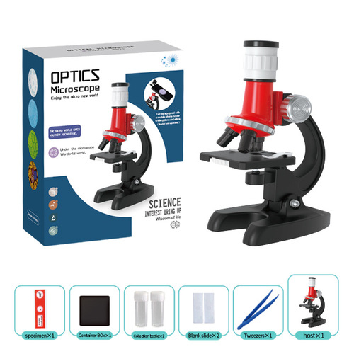 A full set of children's science experiment equipment and accessories for microscopes, including specimens, student intellectual development toys, and cross-border items.