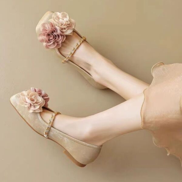 Retro demi-season universal Mary Jane shoes low-cut flat