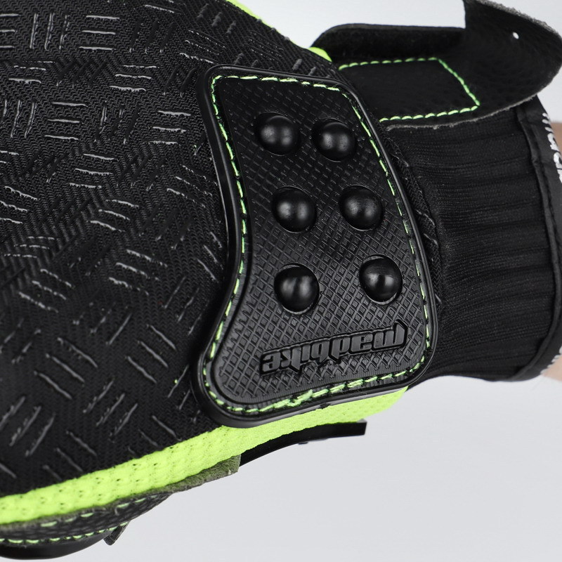 AFAK motocicleta guantes de acero inoxidable Shell engranaje protector motocicleta aleación moda medio dedo guantes