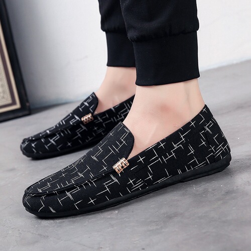 2025 New Summer Korean Trend Men's Bean Bag Shoes Spiritual Youth Social Shoes Lazy Shoes Men's Students Versatile