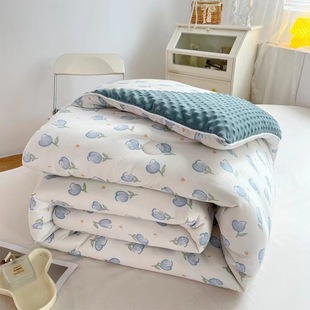 Cross-border Autumn and Winter Class A Knitted Cotton Milk Velvet Skin-friendly Naked Sleep by Dove Velvet Massage Bean by Soybean by Children
