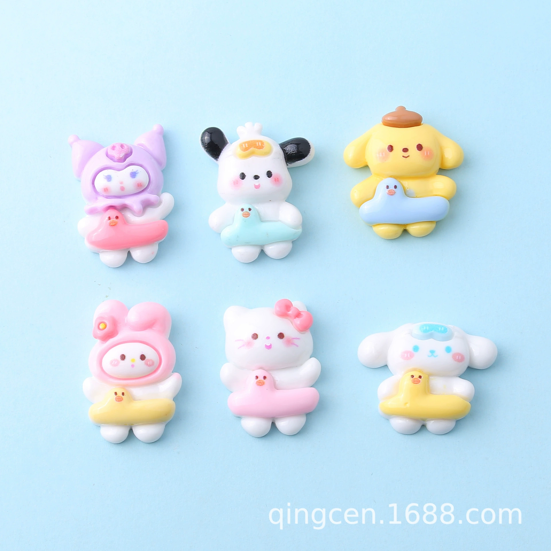 Sanrio, мультяшная милая аксессуар, надувной круг для плавания, кремовый материал, ручная работа, оптом