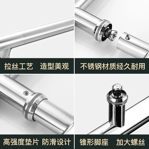 A947 stainless steel thickened door handle frameless glass door handle wooden door aluminum alloy floor spring door armrest