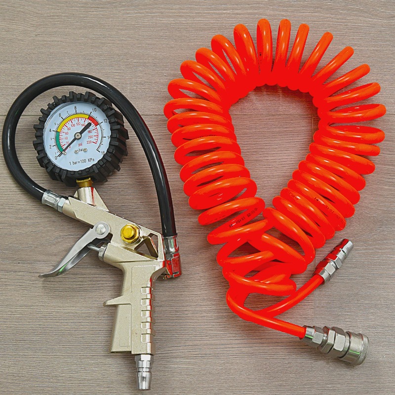 Neumático de coche, boquilla de aire, manguera, boquilla de inflable de doble cabezal, motocicleta, bicicleta, bicicleta, camión, palanca de aire de manivela