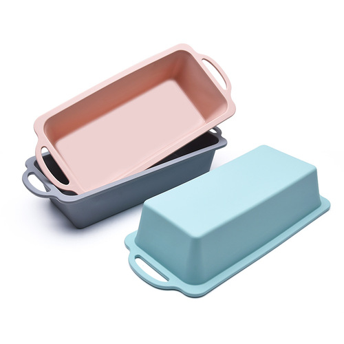 Cross-border hot selling rectangular high temperature resistant silicone cake mold easy to demould and easy to clean toast cake baking mold