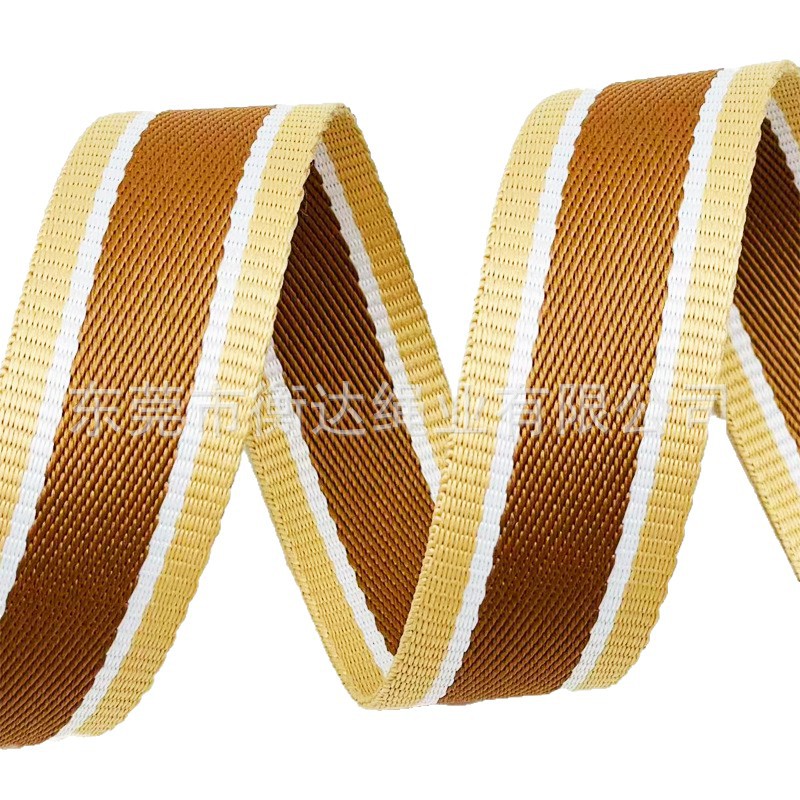 Fábrica personalizada de color sólido rayas de poliéster mate computadora jacquard correa de tela bolsas de zapatos correa de cuerda para teléfonos móviles
