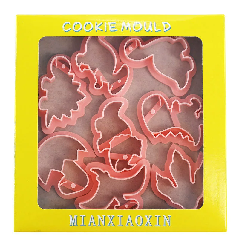 Мультяшный компактный динозавр, маленькая форма, мастика, 3D