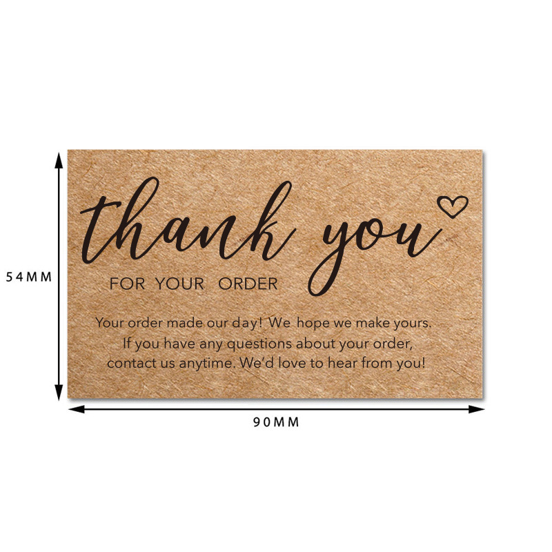 50 pieces/bag retro cowhide paper thanks THANK You thank you card paper festival gift decoration card 2