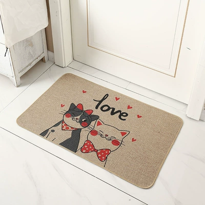 Avtomobil döşəmə paspasları – home use, washable, absorbent, quick-drying - golden-love-4060cm-linen