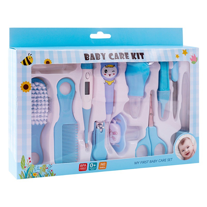12-piece set bebé cuidado traje bebé alimentación enfermería traje bebé peine cepillo cortaúñas traje