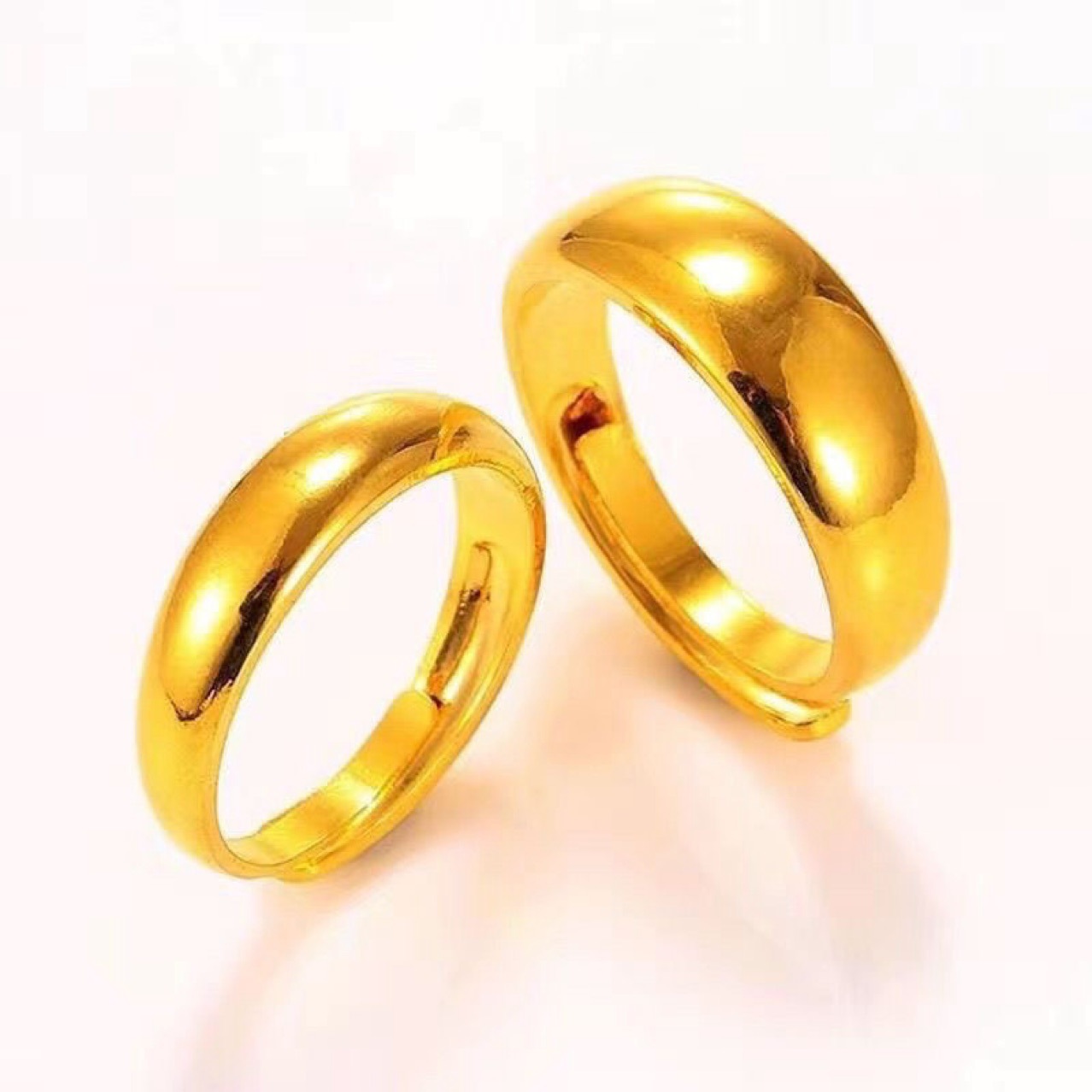Eleganter Vietnamesischer Klassischer Ring Aus Mattem Gold_voghion.com
