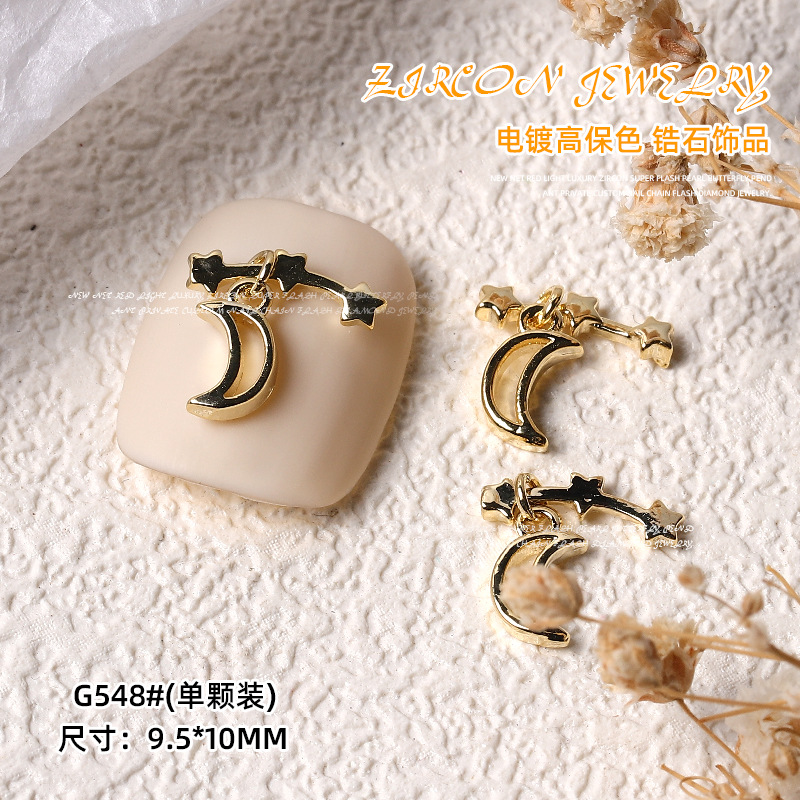 Nueva luz de la celebridad Internet lujo circón Super Flash Perla Cadena amor mariposa colgante uñas Oro Cielo Estrellado Estrella Diamantes