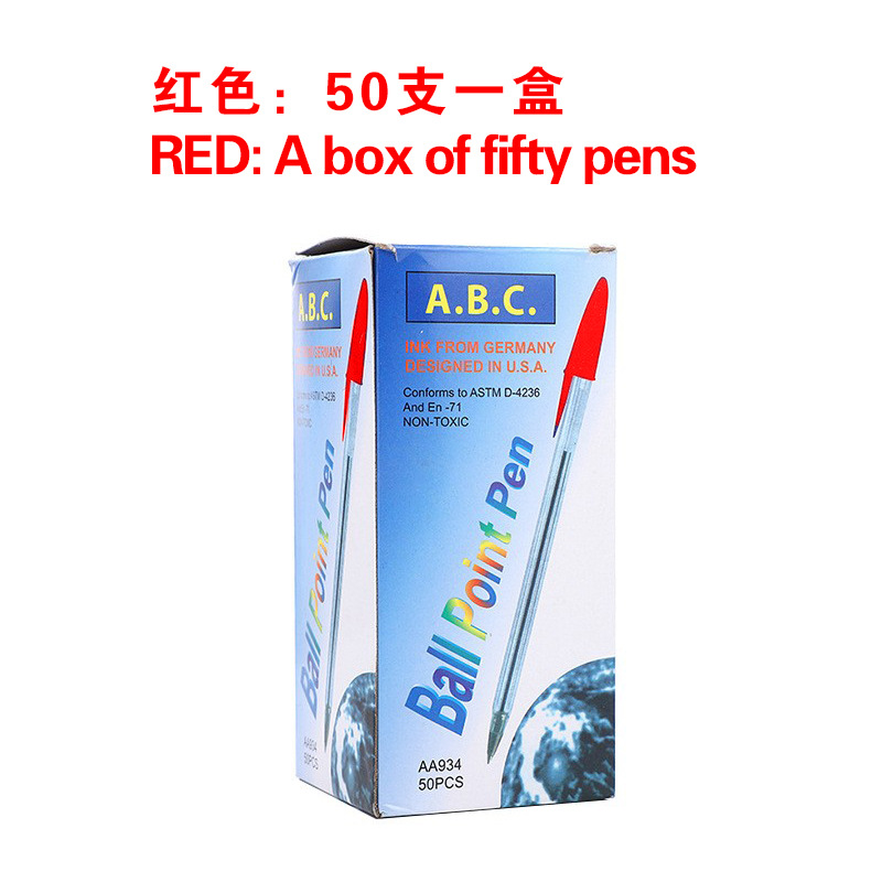 Bolígrafo de plástico multicolor simple 1.0 bolígrafo de secado rápido bala negro rojo azul bolígrafo de aceite medio fabricante de bolígrafos triangulares