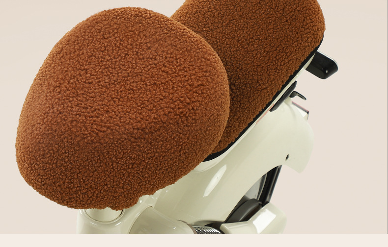 Suitable for Electric Vehicle Seat Cushion Cover, Thickened Plush Autumn and Winter Warm, Comfortable and Cute Corgi Simple and High-Looking Seat Cushion Cover