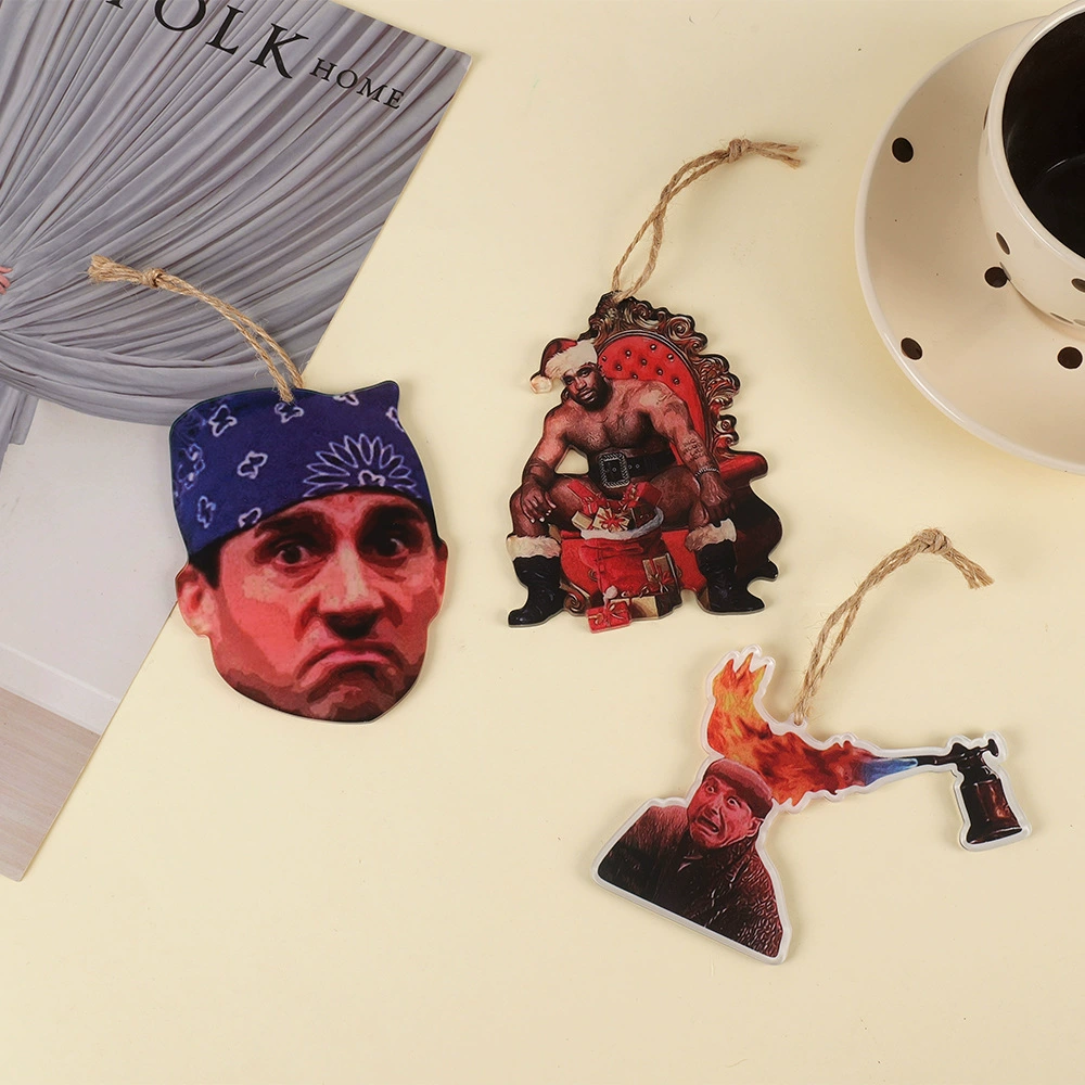 Оптовые акриловые брелоки с мультяшными персонажами, двусторонние прозрачные звезды, анимационные аксессуары, подвески