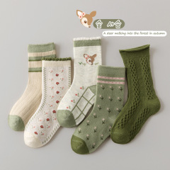 Minliu 2023 Autumn and Winter Children's Socks Wholesale Autumn Cartoon Cute Bear Middle and Large Children Cotton Socks Baby Socks Wholesale