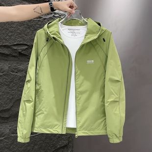 Fashion Spring Jacket Men's Hooded Windbreaker 2024 Spring and Autumn New Trendy Windproof Loose Work Jacket