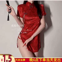 Большой размер Cheongsam униформа сексуальная пижама женская сексуальная нижнее белье 2023 весна и лето новая маленькая грудь горячая и чистая желание 1148