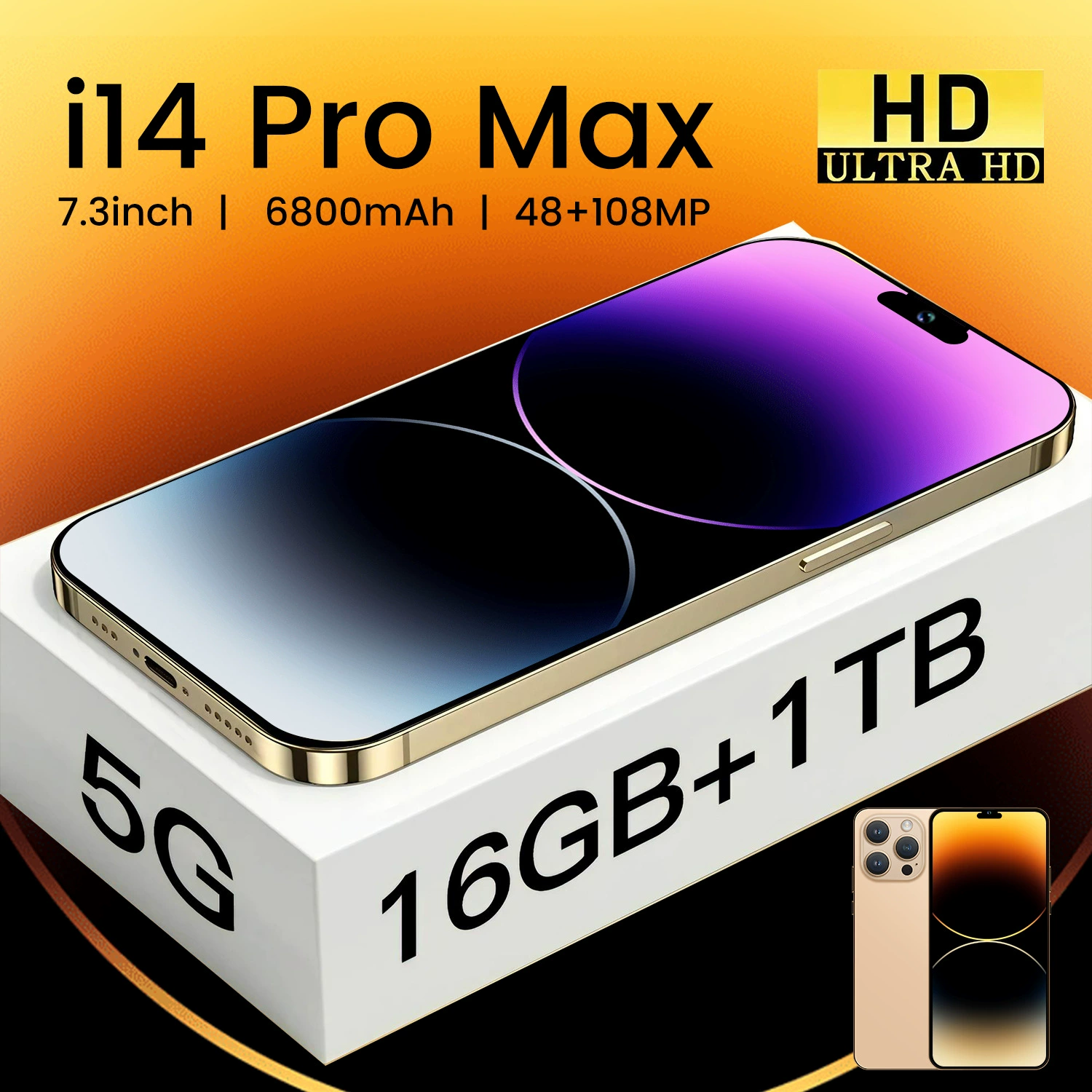 Умный гибкий мобильный телефон Pro, 2023, Intel Core i14