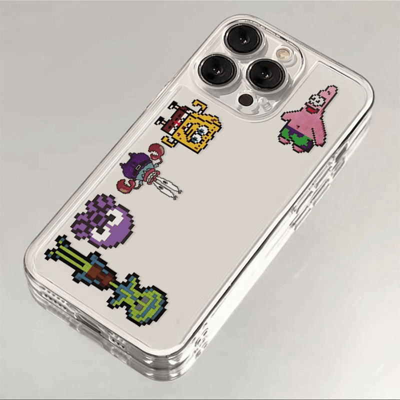 Pixel Patrick for Apple 16PROMAX phone case iPhone15 new Apple 14/13/12 transparent