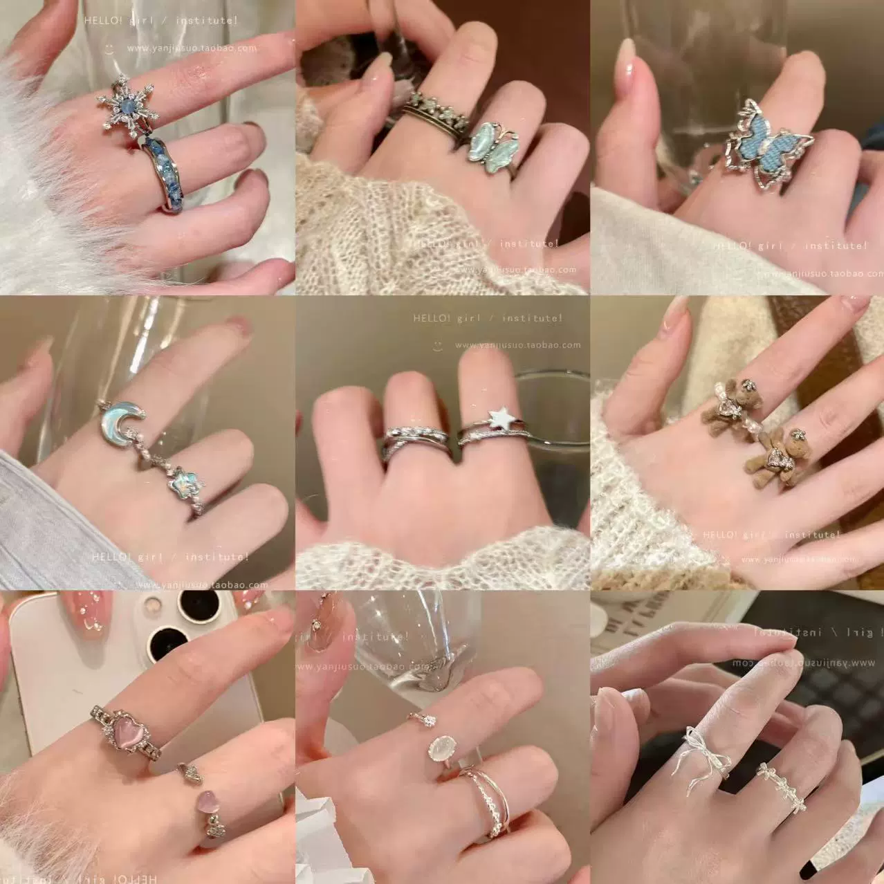 Кольцо-фокус One-Size Fashion Ring, светлая роскошь высокого качества дизайн, множество цветовых кодов (серия JZ)