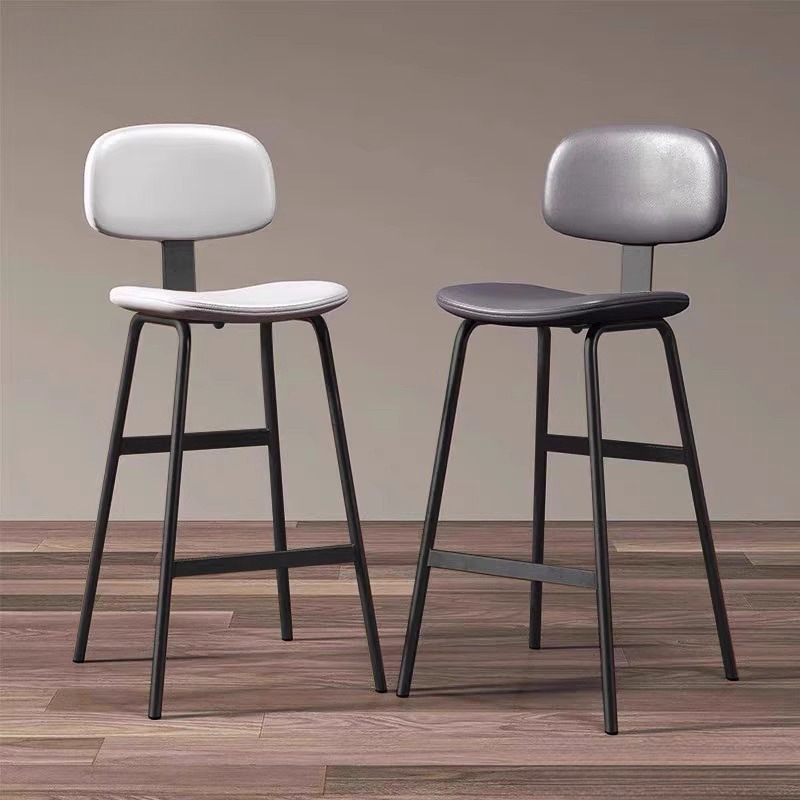 Simple Business High-Back Chair Nordic Island Bar Chair Modern Bar Chair Internet Celebrity Bar Stool Cafe High Stool