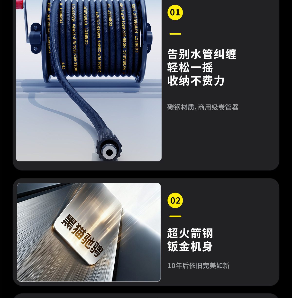 Black Cat Ching 220V New High-Pressure Washer for Home Car Washing, Powerful Floor Cleaning, Commercial Car Washer