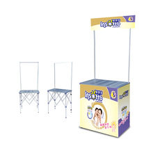 铝合金促销台折叠试吃台展示架 商场广告桌超市拉网地推摆摊展台