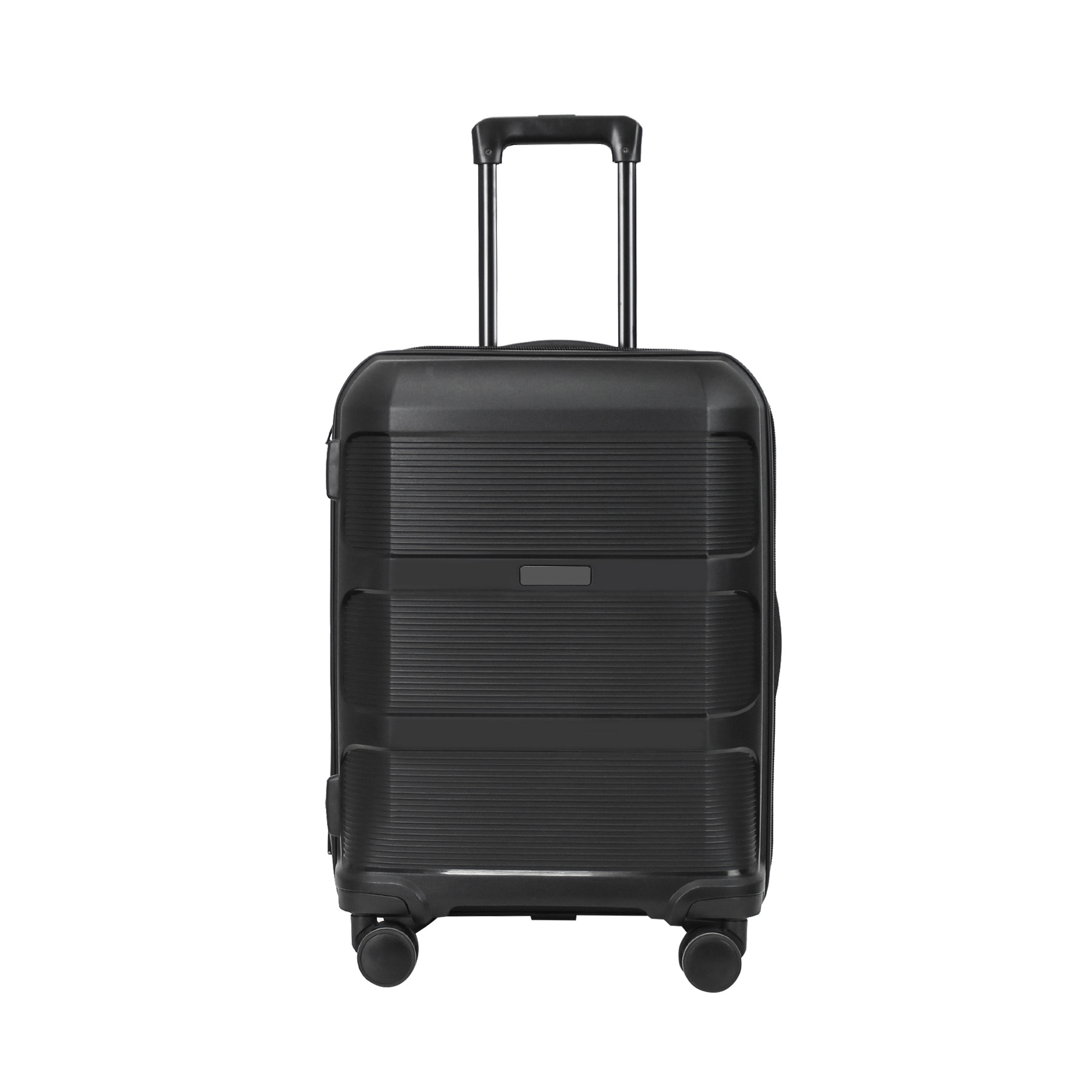 Bộ vali PP siêu nhẹ 3 size 20 24 28 inch khóa TSA du lịch — màu đen, màu tím chi tiết 5