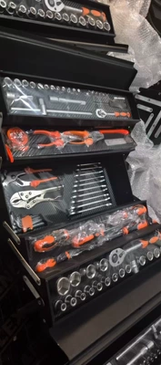 Machine Repair Set, Ratchet Wrench – Mühərrik tənzimləmə alətləri - new-85-piece-black-box-set-with-24-teeth