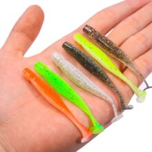 Shallow Diving Paddle Tail Fishing Lures Soft Plastic Baits Bass Trout Fresh Water Fishing Lure