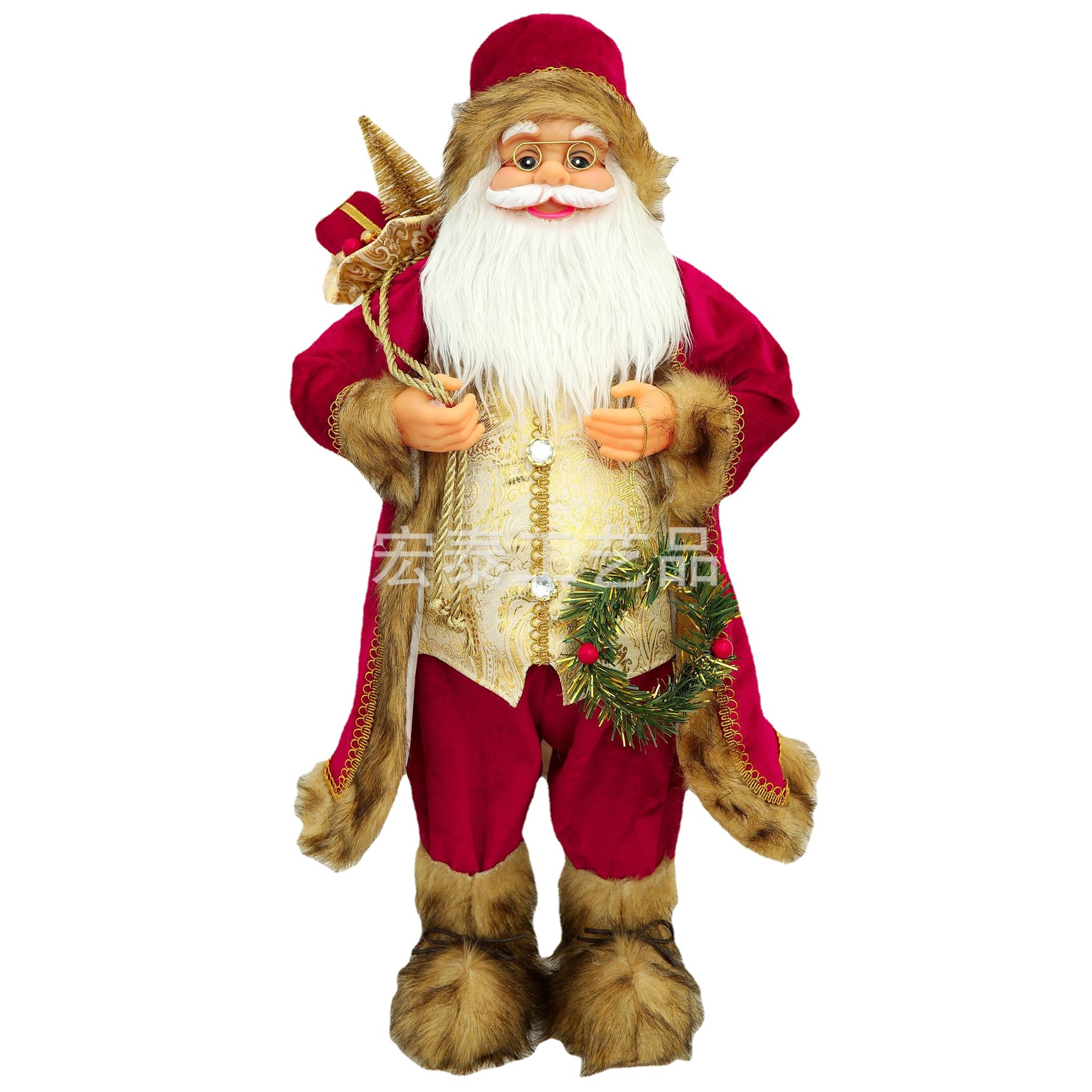 Tela creativa muñeca de Santa Claus Nueva Navidad decoración de la ventana de suministro de fábrica transfronteriza