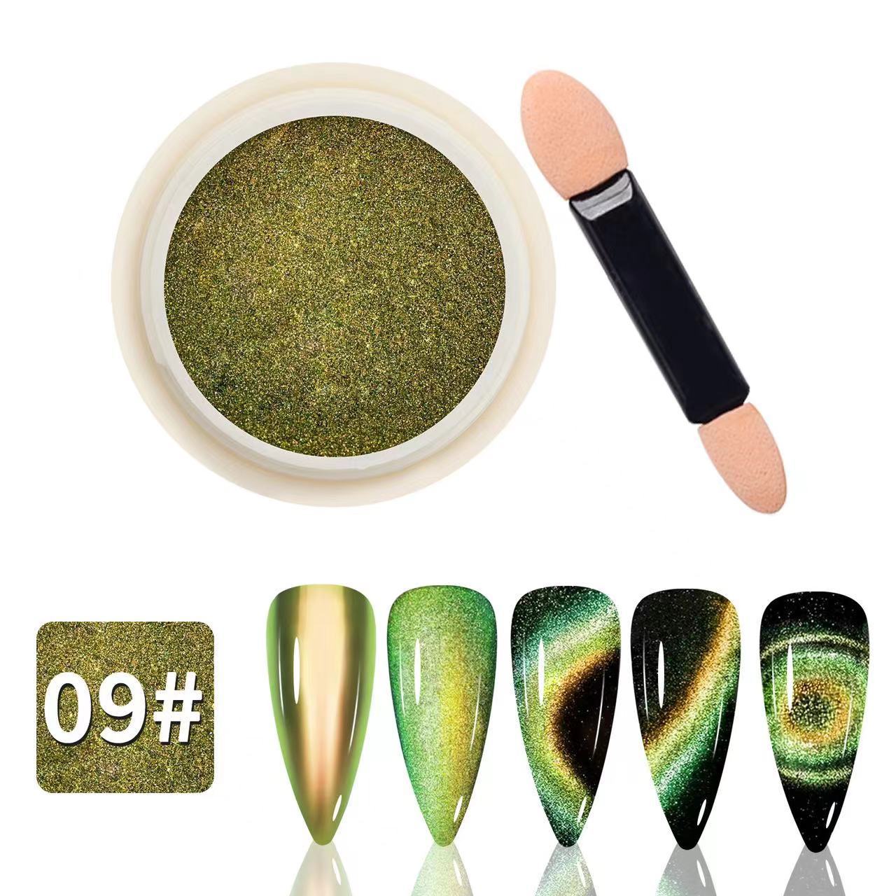 Polvo de ojo de gato 5D de alta calidad, polvo de ojo de gato de cristal, polvo de ojo de gato francés, polvo de absorción magnética súper fuerte.