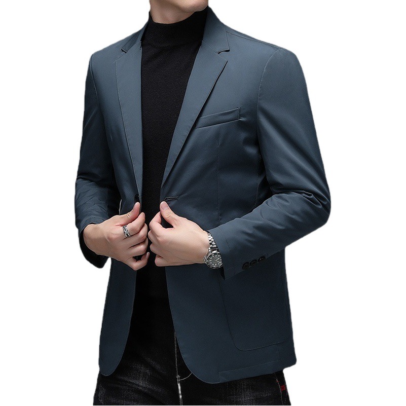 Traje de Plumón para Hombre, Estilo Nuevo de Otoño e Invierno, Traje de Plumón Informal para Jóvenes y Adultos, Chaqueta de Plumón de Pato Gris, Traje Abrigado para Hombre