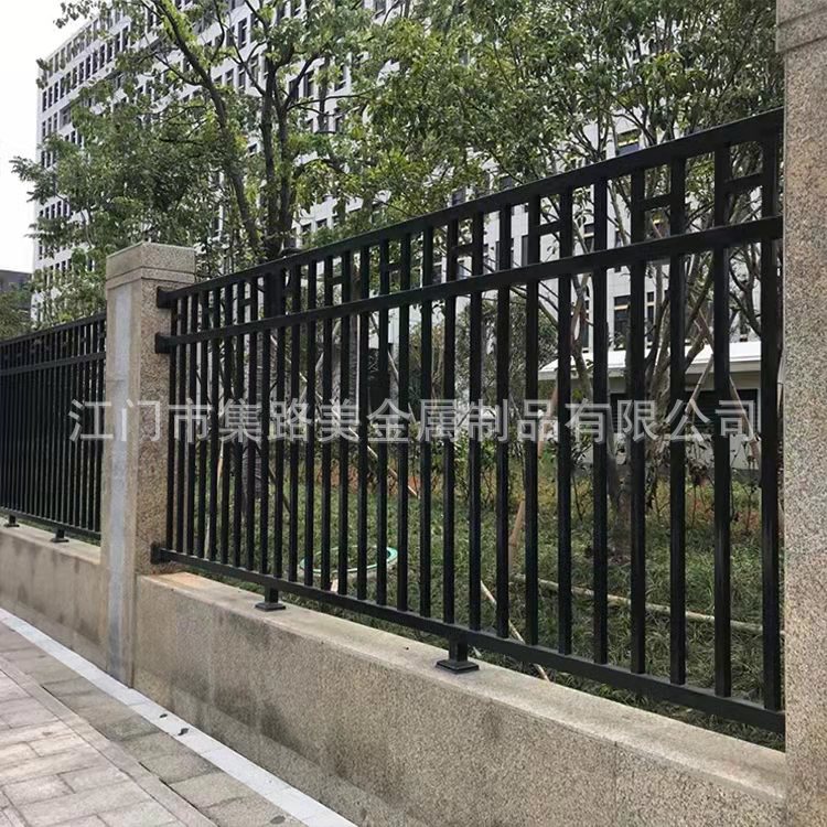锌钢护栏户外隔离防护栏铁艺方通栅栏栏杆别墅小区庭院道路护栏