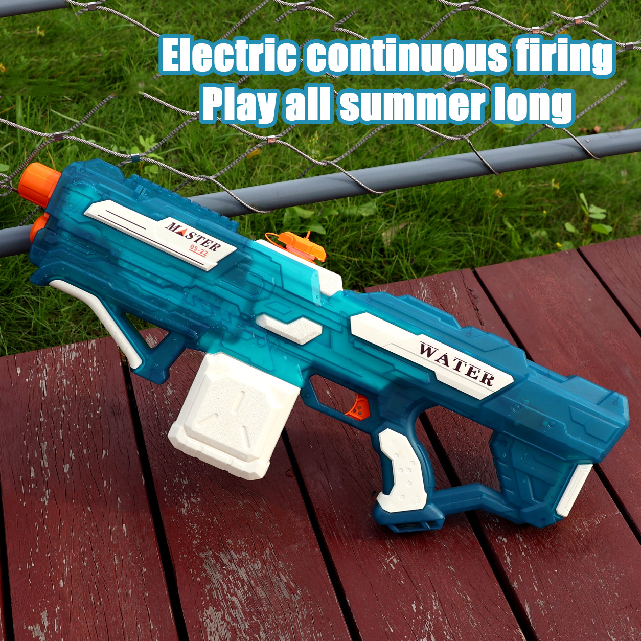 Pistola de Agua Eléctrica de Ráfaga de Plástico para Verano y Piscina