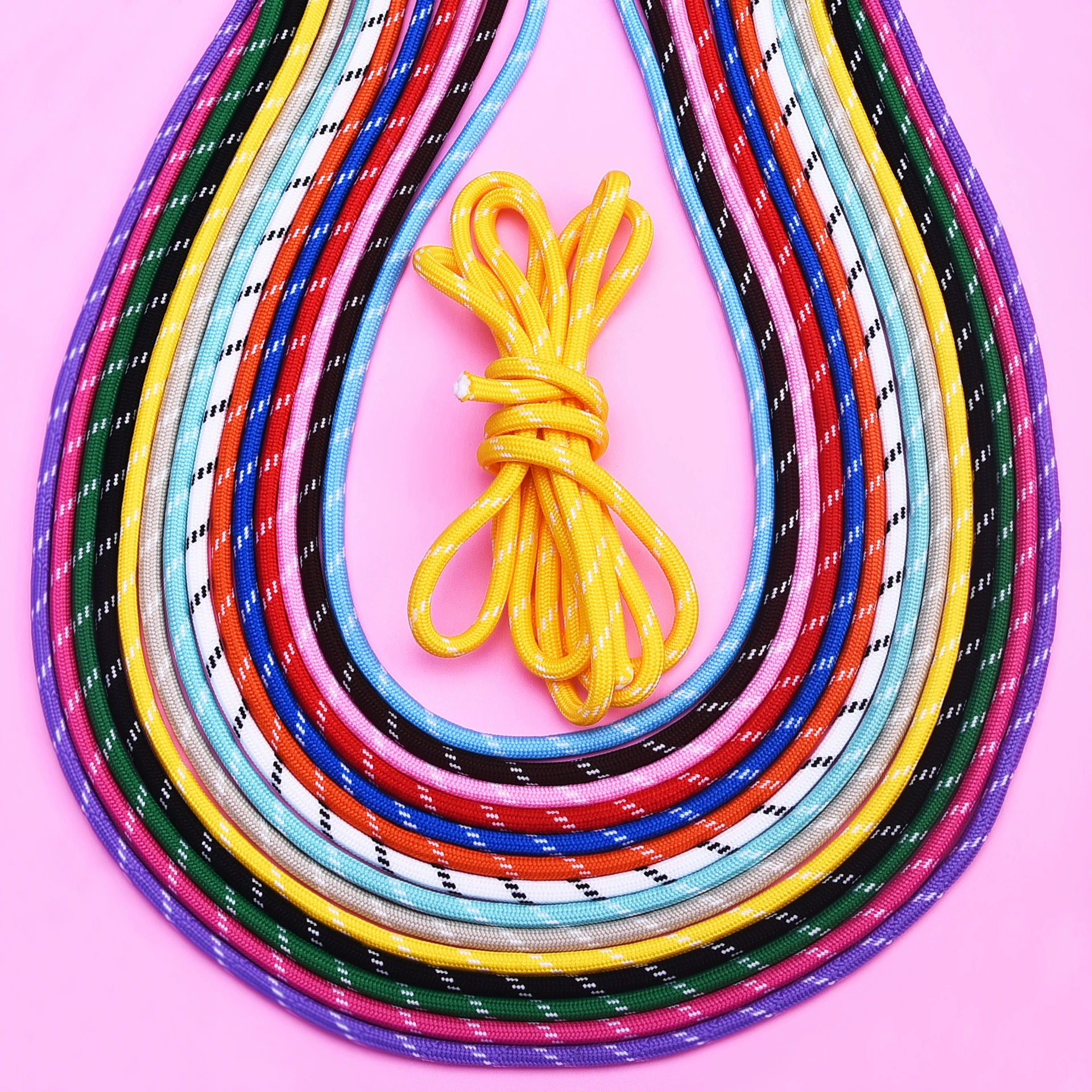 Полиэстеровый шнур 4/5 мм, цветной, круглый, с сердцевиной, для рукоделия, плетения, подвесок, сумок, ремней для сумок