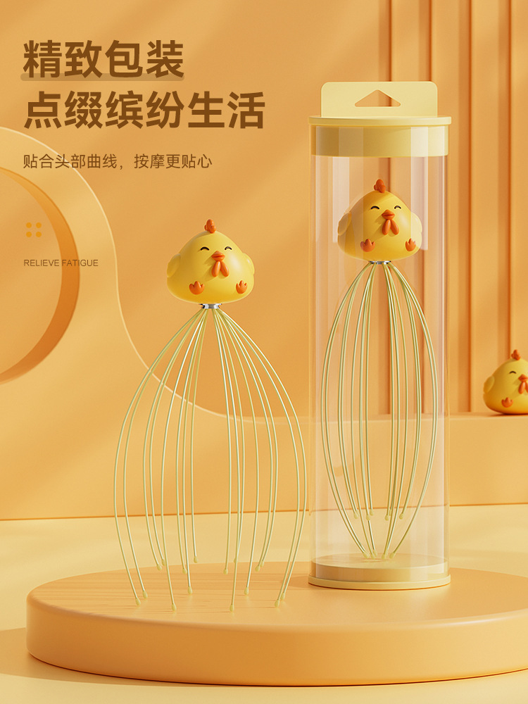 Masaje de cabeza extractor de alma 16 pollo muñeca multi-patas personalizado pescado de ocho patas rascar el cuero cabelludo relaja artefactos mágicos