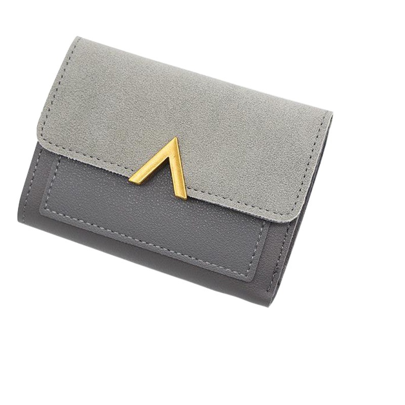 Nuevo estilo coreano simple de las mujeres cartera corta de gran capacidad chica estudiante cartera pequeña tarjeta titular de la moneda monedero