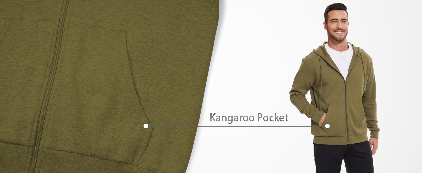 Lightweight Hoodie Men Zip Up Hooded Sweatshirt Thin Slim Fit Jacket