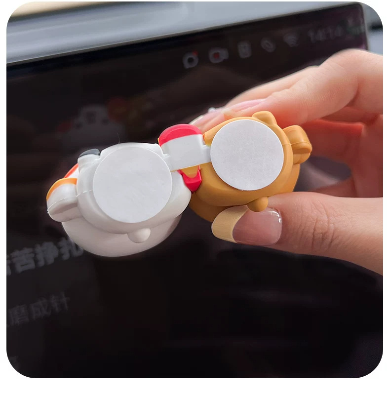 Cute and adorable couple figurines, perfect for decorating the car's center console screen or rearview mirror