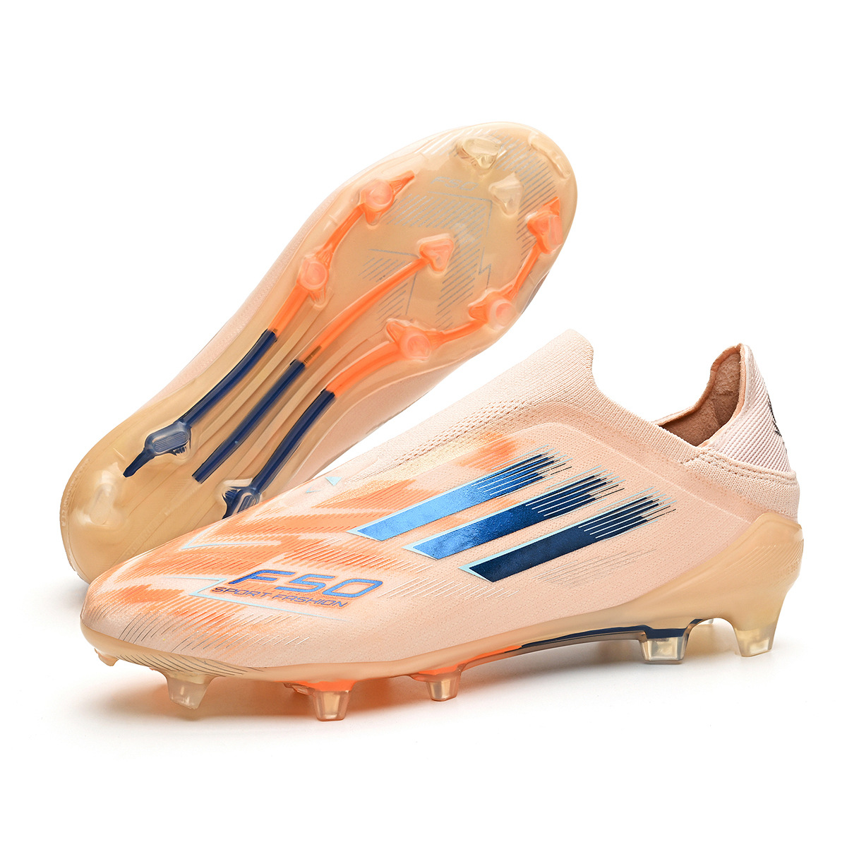 2025 zapatos de fútbol juveniles nuevos juegos antideslizantes para hombres y mujeres clavos largos césped niños al por mayor transfronterizos juveniles