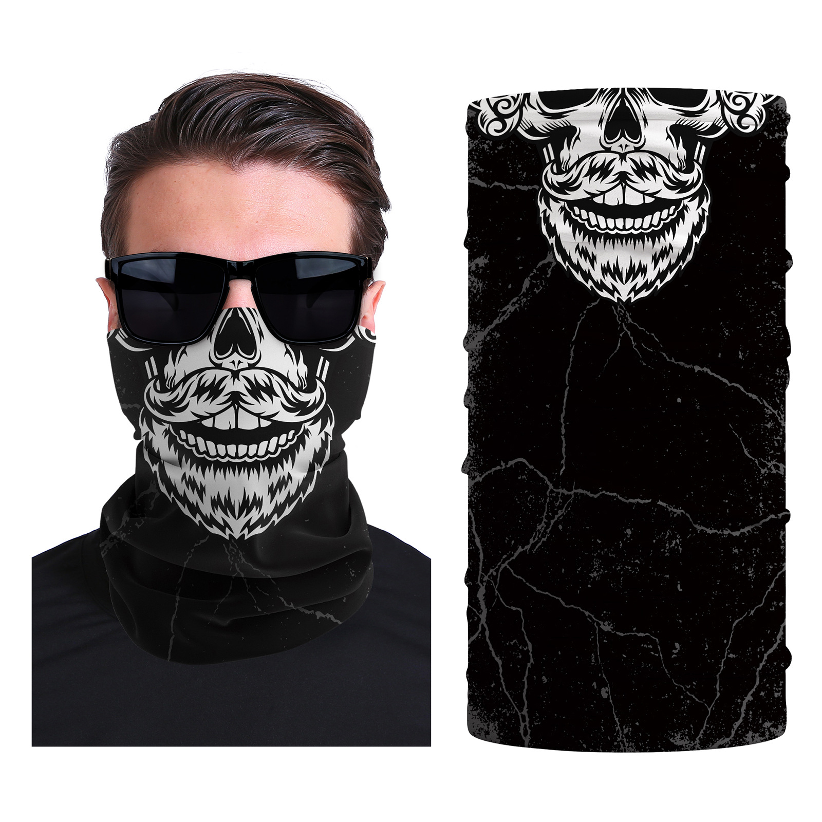 Xun hui transfronterizo media cara cráneo bufanda mágica sombrilla de viaje al aire libre máscara de equitación cuello de protección uv